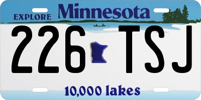 MN license plate 226TSJ