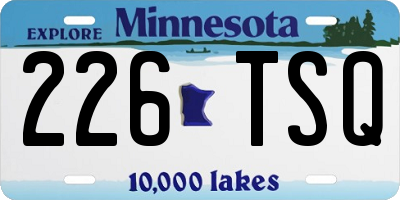 MN license plate 226TSQ