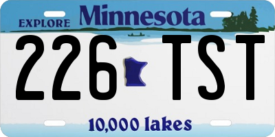 MN license plate 226TST