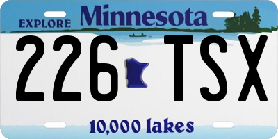 MN license plate 226TSX