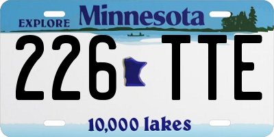 MN license plate 226TTE