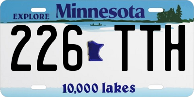MN license plate 226TTH