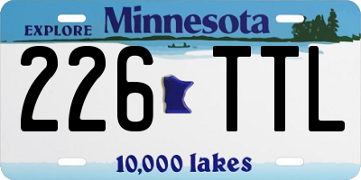 MN license plate 226TTL