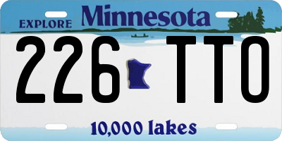 MN license plate 226TTO
