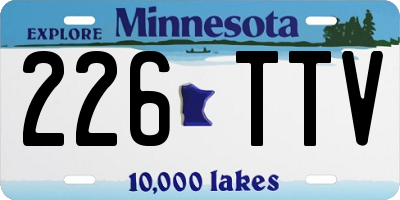 MN license plate 226TTV