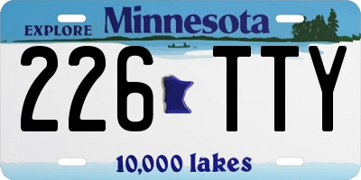 MN license plate 226TTY