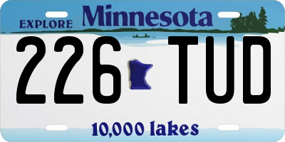 MN license plate 226TUD