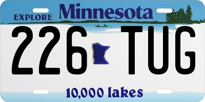 MN license plate 226TUG