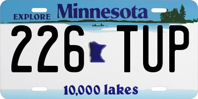 MN license plate 226TUP
