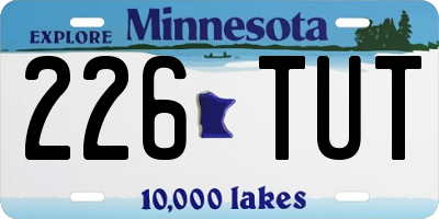 MN license plate 226TUT