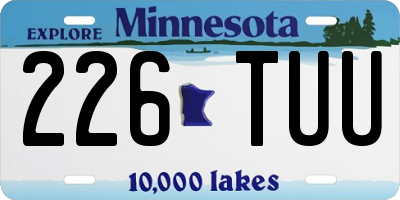 MN license plate 226TUU