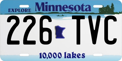 MN license plate 226TVC