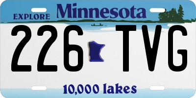 MN license plate 226TVG