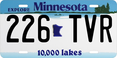 MN license plate 226TVR