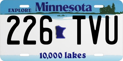 MN license plate 226TVU