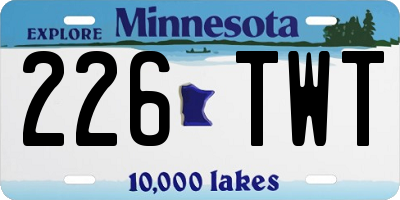 MN license plate 226TWT
