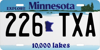 MN license plate 226TXA
