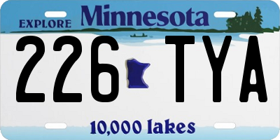 MN license plate 226TYA