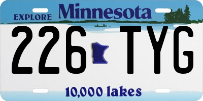 MN license plate 226TYG