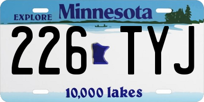 MN license plate 226TYJ