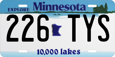 MN license plate 226TYS