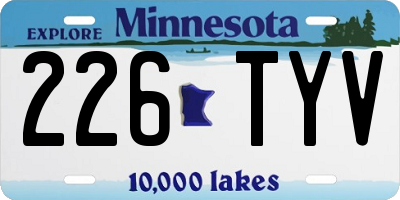 MN license plate 226TYV