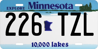 MN license plate 226TZL