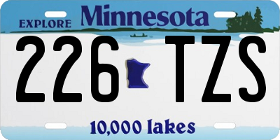 MN license plate 226TZS