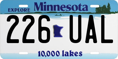 MN license plate 226UAL