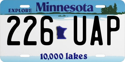 MN license plate 226UAP