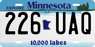 MN license plate 226UAQ