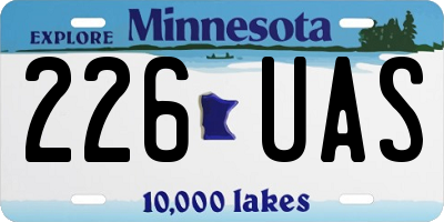 MN license plate 226UAS