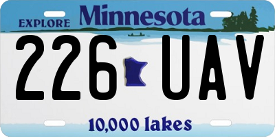 MN license plate 226UAV