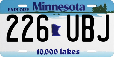 MN license plate 226UBJ
