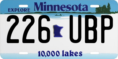 MN license plate 226UBP