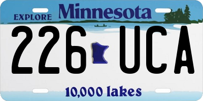 MN license plate 226UCA