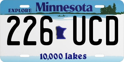 MN license plate 226UCD