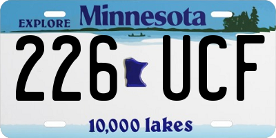 MN license plate 226UCF