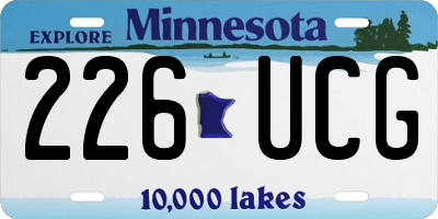 MN license plate 226UCG