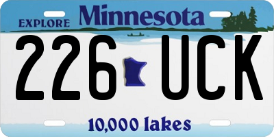 MN license plate 226UCK