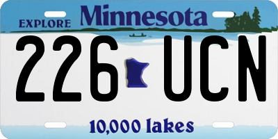 MN license plate 226UCN
