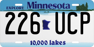 MN license plate 226UCP