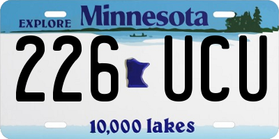 MN license plate 226UCU