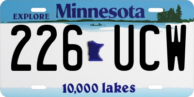 MN license plate 226UCW