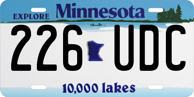 MN license plate 226UDC