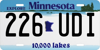 MN license plate 226UDI