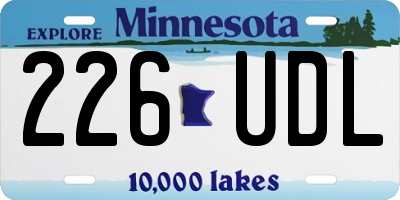 MN license plate 226UDL