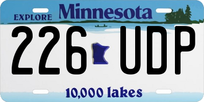 MN license plate 226UDP