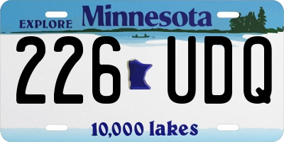 MN license plate 226UDQ