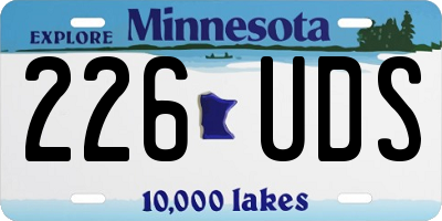 MN license plate 226UDS